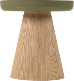 Măsuță de cafea rotundă Tresel 40 cm pentru living - natural / verde