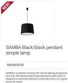 Lustra pendul moderna design elegant CONGA simple negru 64315-56