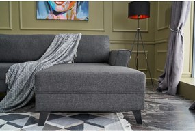 Colțar gri antracit (în formă de "U") Eris – Balcab Home