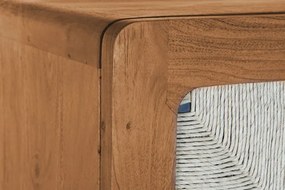 Dulap, maro, din lemn de acacia si rattan, Oasis