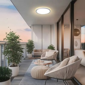 Brilagi - Plafonieră LED pentru baie ULTRA SLIM, 18W, 230V, Ø 30 cm, argintiu, IP54