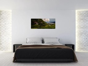 Tablou - peisaj cu luna (120x50 cm)