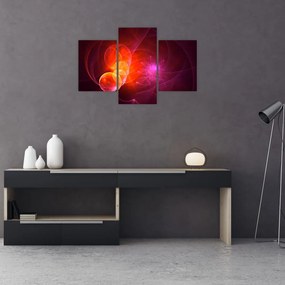 Tabloul modern cu abstracțiune roz (90x60 cm)