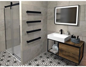 SAPHO PX051 Suport pentru prosoape, 45 x 6 cm,negru mat