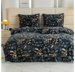 Lenjerie de pat microplus VULPE SI IEPURE verde inchis Dimensiunile lenjeriei: 70 x 90 cm | 140 x 200 cm