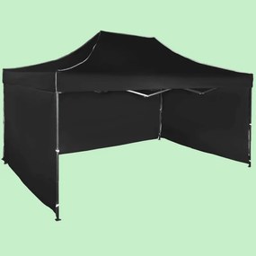 Pavilion de grădină  3x4,5m – din oțel, 1 perete lateral, Bejă