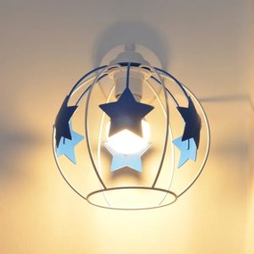 Lampă de perete pentru copii STARS 1xE27/15W/230V albastru/alb