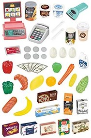 Set de joc pentru supermaket cu 48 de piese și scanner electronic CWT-331