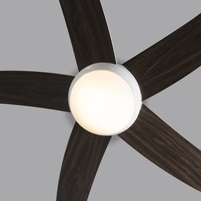 Ventilator de tavan alb cu imprimeu lemn 132cm cu telecomandă - Cool