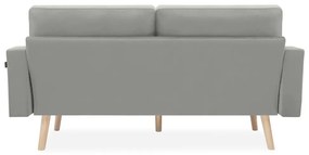 Canapea gri 3 locuri MANDI VELVET