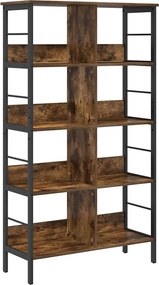 vidaXL Raft pentru cărți Stejar fumuriu 82 x 32 x 144,5 cm