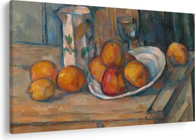 Tablou - Paul Cézanne, Still Life with Milk Jug and Fruit, reproducere (90x60 cm)