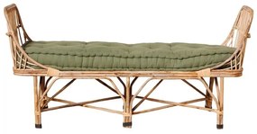 Bancheta verde, din rattan si bumbac, Pistacia