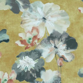 Tapet Water Lilies, Honey Yellow Luxury Floral, 1838 Wallcoverings, 5.3mp / rola