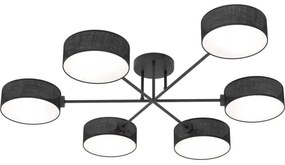 Candelabru pentru montaj pe tavan MAGA 6xE14/10W/230V negru
