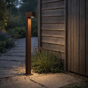 Lampă industrială de exterior pe stativ maro ruginit 80 cm IP44 - Baleno