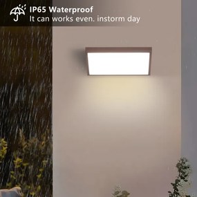 Brilagi - Aplica de perete pentru exterior LED TRIANGLE, 20W, 230V, maro, IP65