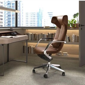 Scaun de birou modern piele sintetica Brown