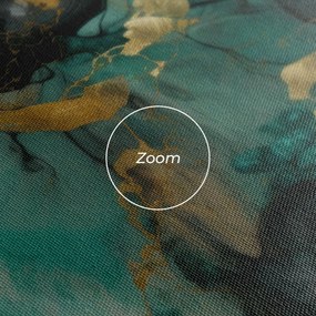 Tablou Canvas, 80x120cm, Dormitor si Living, Abstracte, Marble, Dark Green Golden Marble