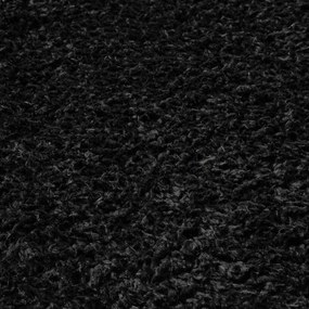 Covor moale cu fire inalte, negru, 100x200 cm, 50 mm Negru, 100 x 200 cm