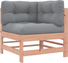 vidaXL Canapea colțar cu perne, lemn masiv douglas