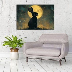 Tablou - Iepure cu lună (90x60 cm)