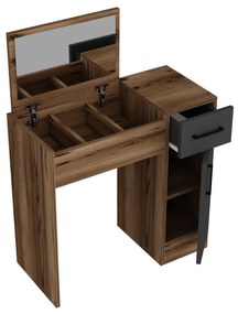 Măsuță de toaletă Nukela 2 (Nuc deschis + antracit) . 1094105