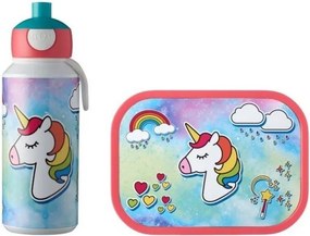 Set cutie pentru gustări și sticlă de apă pentru copii Mepal Unicorn