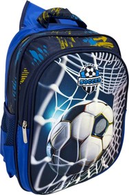 Ghiozdan pentru școală, 38 x 30 x 18 cm, 2 compartimente, model Soccer, GS130