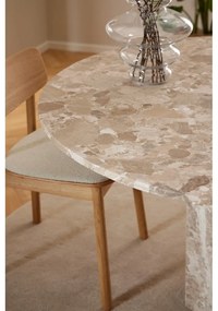 Masă de dining maro deschis rotundă din marmură ø 130 cm Naxos – Actona