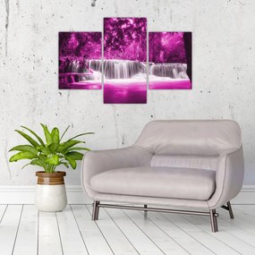 Tablou - Cascadă, violet (90x60 cm)