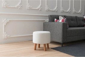 Taburet alb Silindir – Balcab Home