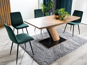 Scaun de sufragerie Isaac (verde + Negru). 1050332