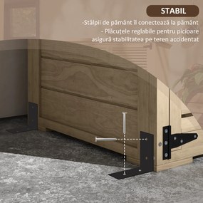 Outsunny Magazie de Gradina din Lemn, Dulap de Depozitare | Aosom Romania