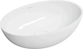 Lavoar pe blat Omnires Shell M+ finisaj alb lucios 50 cm