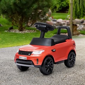 AIYAPLAY Mașinuță Electrică pentru Copii 18 Luni-5 Ani cu Licență Land Rover cu Muzică, USB și MP, 65x43x40 cm, Roșu | Aosom Romania