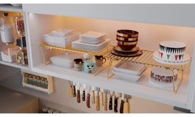 Organizator cu rafturi 42x19 cm auriu