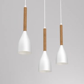 Lustră pe cablu MUZA NEW 3xE27/60W/230V albă