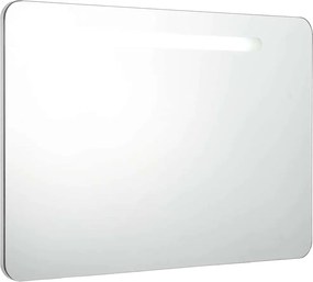 vidaXL Dulap de baie cu oglindă și LED, 80 x 9,5 x 55 cm