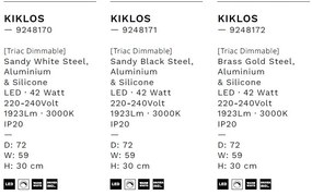 Lustra LED aplicata design modern minimalist KIKLOS auriu/negru