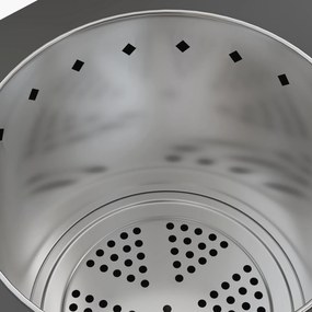 Outsunny Focar Focar Tăcere, inclusiv cu croșetă, 45 x 38,8 x 46,5 cm, Argintiu + Negru | Aosom Romania