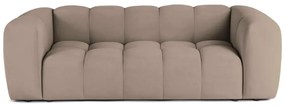 Canapea taupe cu tapițerie din catifea 225 cm Cube – Bonami Selection