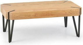 Masuta Emily, stejar auriu/negru, 110x60x42 cm