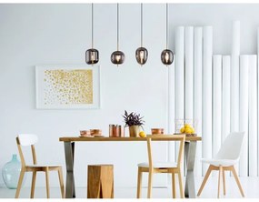 Lustra cu 4 pendule design modern Blacky I negru mat, alama