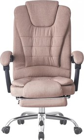 RESIGILAT- Scaun directorial, suport picioare, reglabil, Material textil, Bej