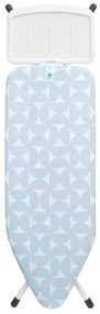 Masa de calcat Brabantia C 1005622, 124x45 cm, 7 pozitii de reglare, Suport generator de abur, Albastru deschis
