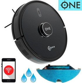 Aspirator robot MAGNUM ONE, 30 W, 2700 Pa, Curаtare uscata si umeda, Wi-Fi, Control vocal, Negru