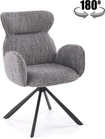 Scaun K571, gri/negru, stofa clasica/otel, 63x64x93 cm