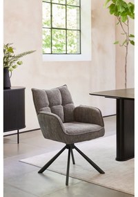 Set de scaune de sufragerie gri 2 buc. tapițat Marilla – Unique Furniture