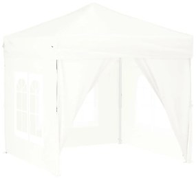 Cort pliabil pentru petrecere, pereti laterali, alb, 2x2 m Alb, 197.5 x 197.5 x 234 cm